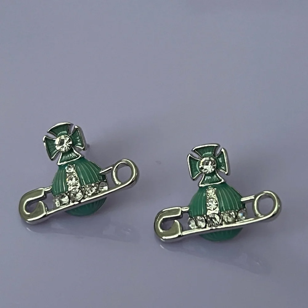 Blue Saturn Earrings